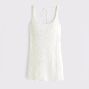 Abercrombie Embellished Scoopneck Mini Dress color white size XS